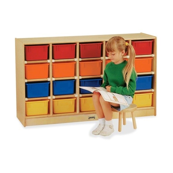 JontiCraft 0420JC, TRAY MOBILE CUBBIE, 48W X 15D X 29.5H, BIRCH